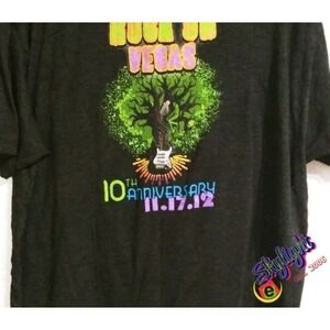 Mens Rock on Vegas 10th Anniversary Concert T-Shirt Soft Cotton Tee Xl